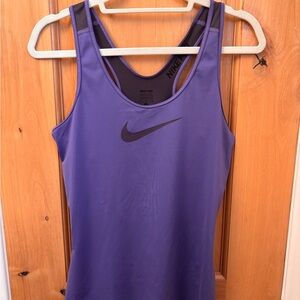 Nike Purple Athletic Tank with Black Logo
